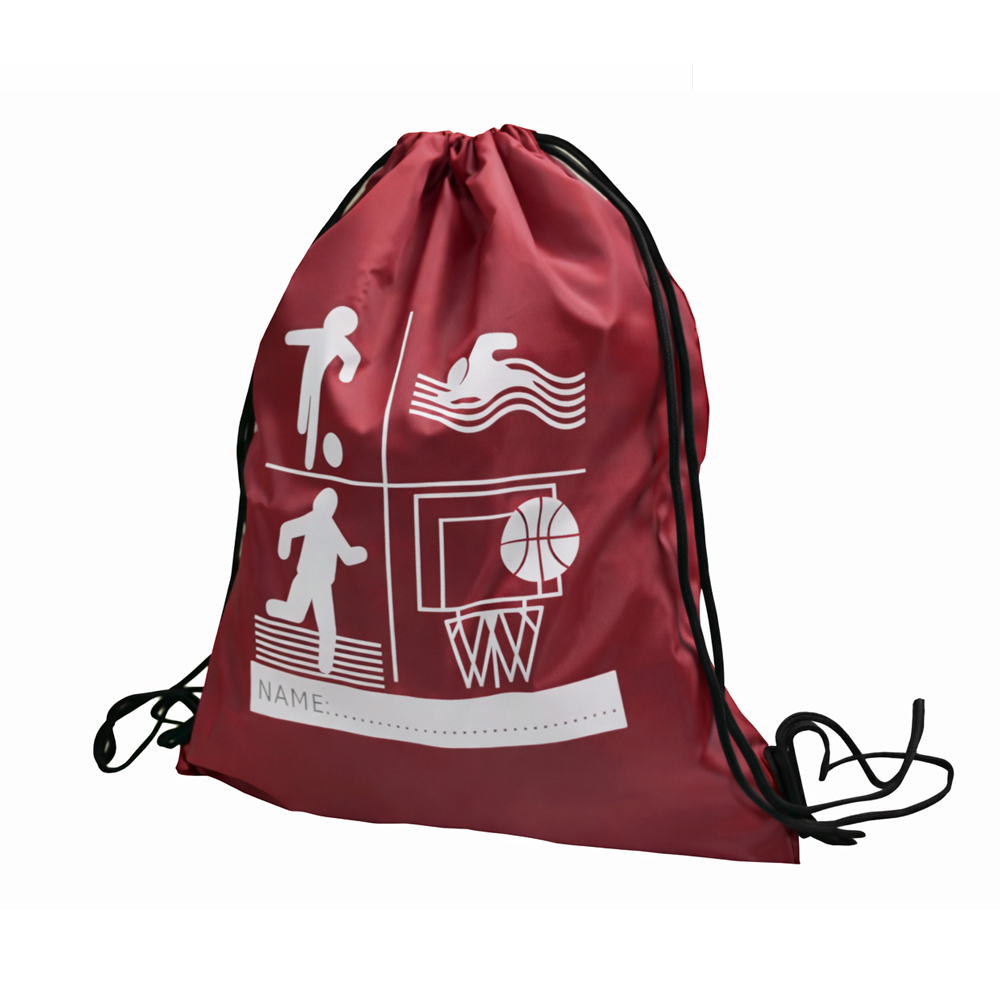Printed PE Bags-Maroon