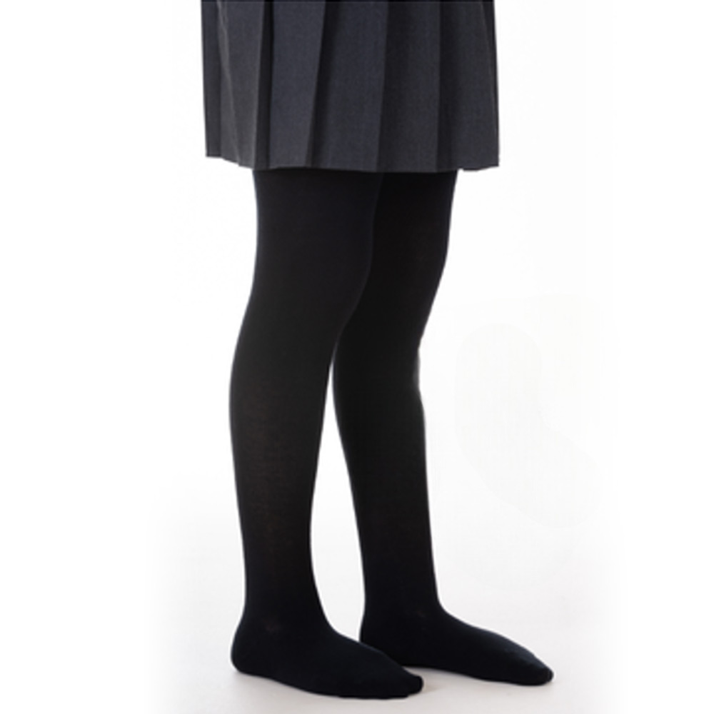 Cotton Tights - Twin Pack (Black)