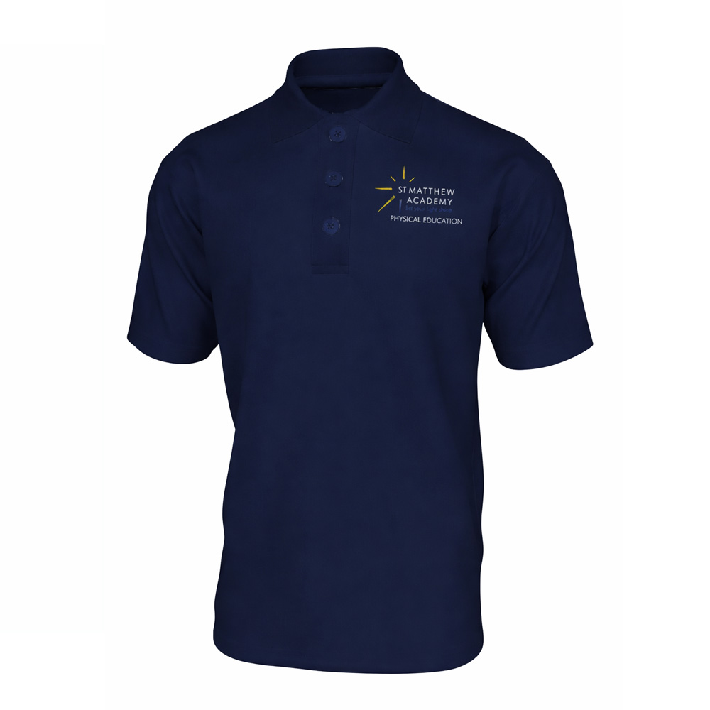 St Matthews Academy Secondary Phase PE Polo with Logo